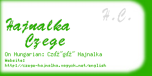 hajnalka czege business card